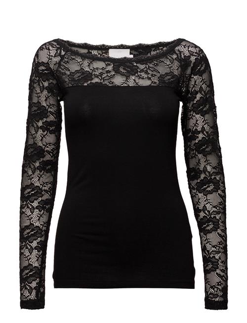 Se Kaffe Lacy Boat T-Shirt Kaffe Black ved Booztlet