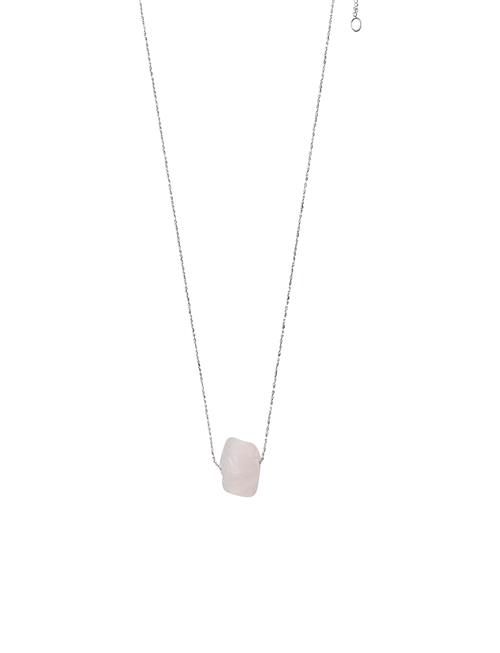 Chakra Rose Quartz Necklace Pilgrim Silver