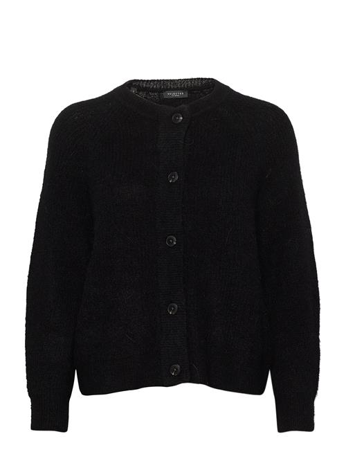 Se Selected Femme Slflulu Ls Knit Short Cardigan B Noos Selected Femme Black ved Booztlet