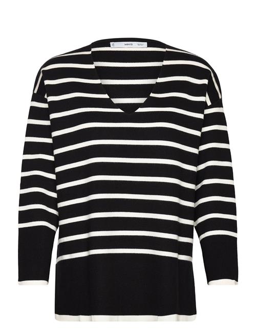 Mango Over D Striped Sweater Mango Black