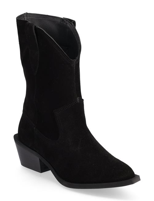 Biamona Western Boot Mid Suede Bianco Black