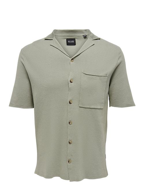 Onsluke Life 12 Revers Collar Knit ONLY & SONS Green