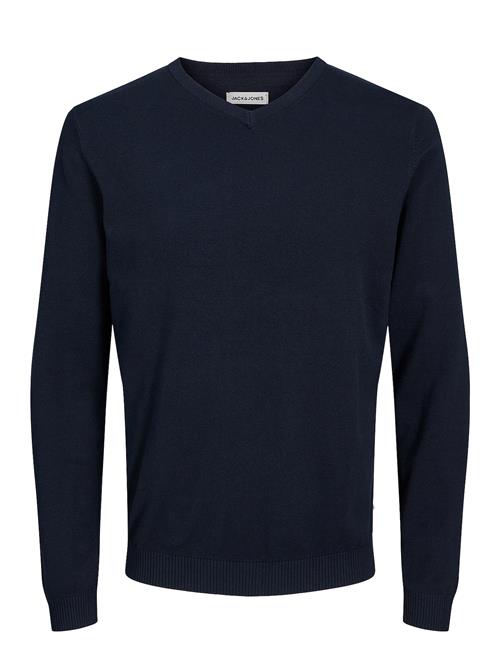 Se Jack & Jones Jjebasic Knit V-Neck Noos Jack & J S Navy ved Booztlet