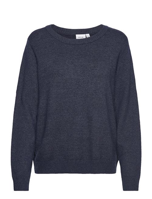 Vila Viril O-Neck L/S Knit Top Vila Navy