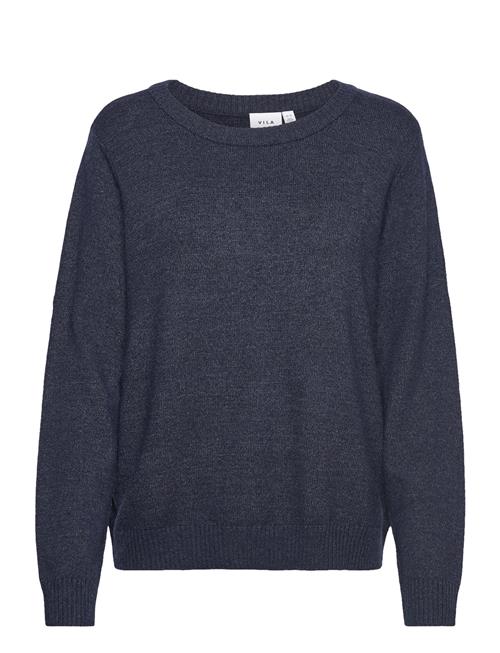 Viril O-Neck L/S Knit Top Vila Navy