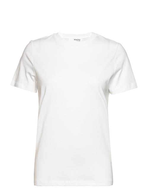 Slfmyessential Ss O-Neck Tee Noos Selected White