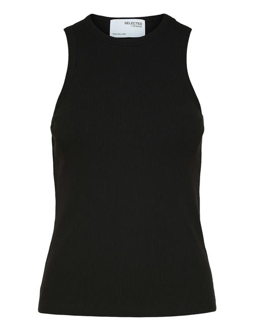 Slfanna O-Neck Tank Top Noos Selected Black