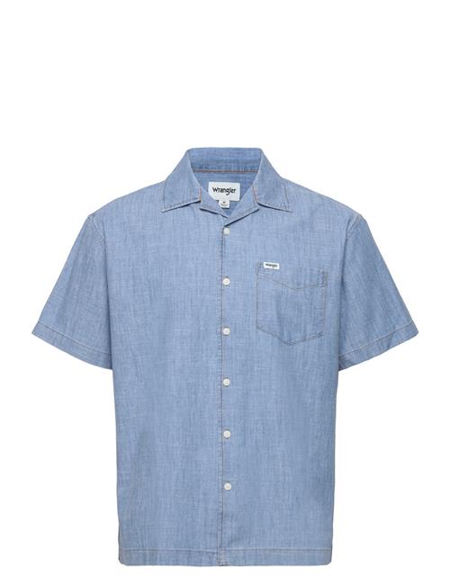 Wrangler Ss Resort Shirt Wrangler Blue