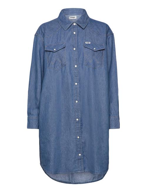 Denim Shirt Dress Wrangler Blue