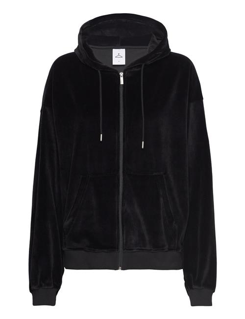 HOLZWEILER W. Hanger Velvet Rhinest Zip Hoodie HOLZWEILER Black