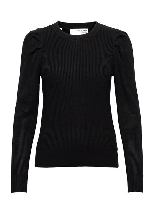 Slfisla Ls Knit O-Neck B Noos Selected Black