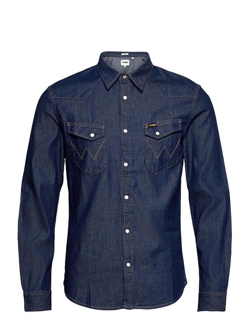 Wrangler Ls Western Shirt Wrangler Navy