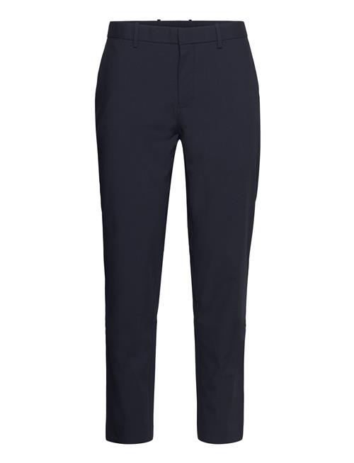 Mango Tapered Fit Stretch Trousers Mango Navy