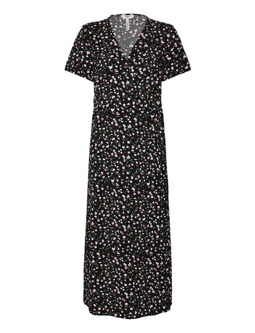 Object Objema Elise S/S Long Wrap Dress Rep . C Object Black