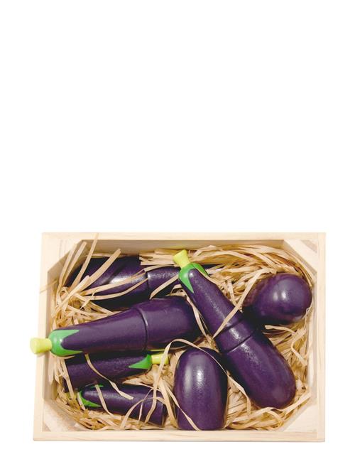 5 Eggplants With Magnet In A Box Magni Toys Purple