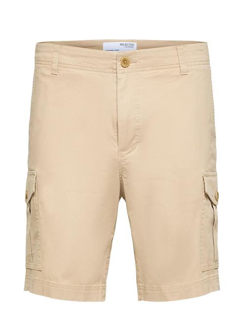 Se Selected Homme Slhcomformt-Homme Cargo Flex Shorts W Selected Homme Beige ved Booztlet