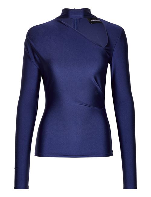 HAN Kjøbenhavn Stretch Jersey Draped Long Sleeve Top HAN Kjøbenhavn Navy