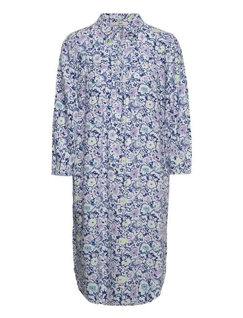 Esprit Casual Viscose Midi Dress With All-Over Print Esprit Casual Blue