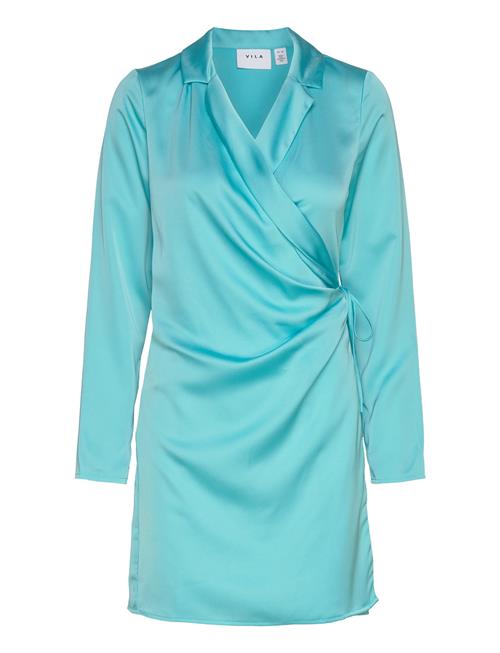 Vijohanna L/S Wrap Short Dress/Dc/Su Vila Blue