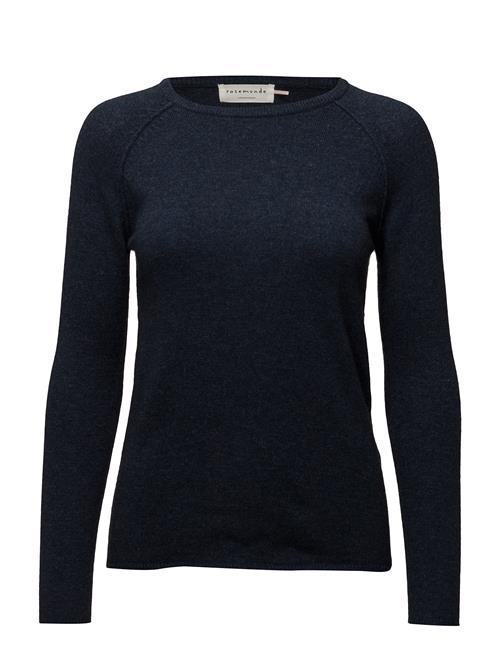 Se Rosemunde Rwlaica Ls O-Neck Raglan Pullover Rosemunde Blue ved Booztlet