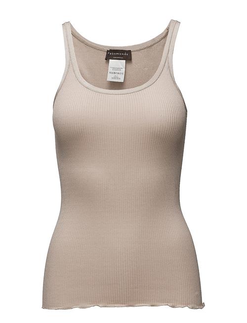 Rwbelle Silk U-Neck Strap Elastic T Rosemunde Beige