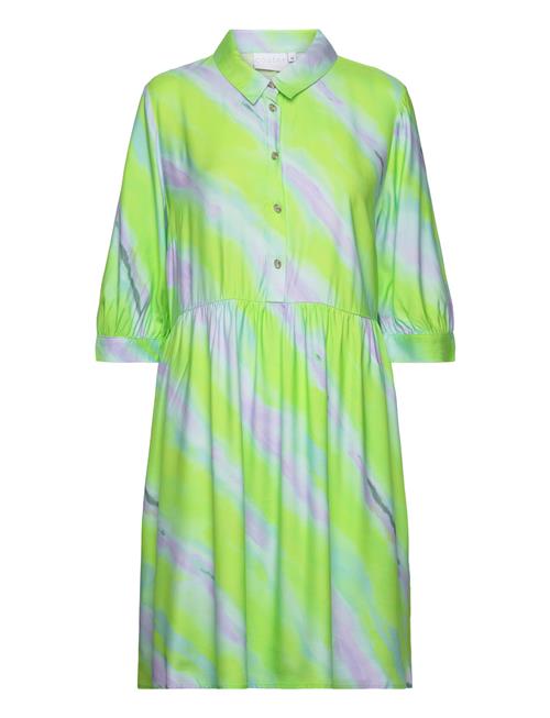 Coster Copenhagen Dress In Faded Stripe Print Coster Copenhagen Green