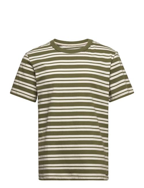 Akkikki Noos Stripe Tee Anerkjendt Khaki