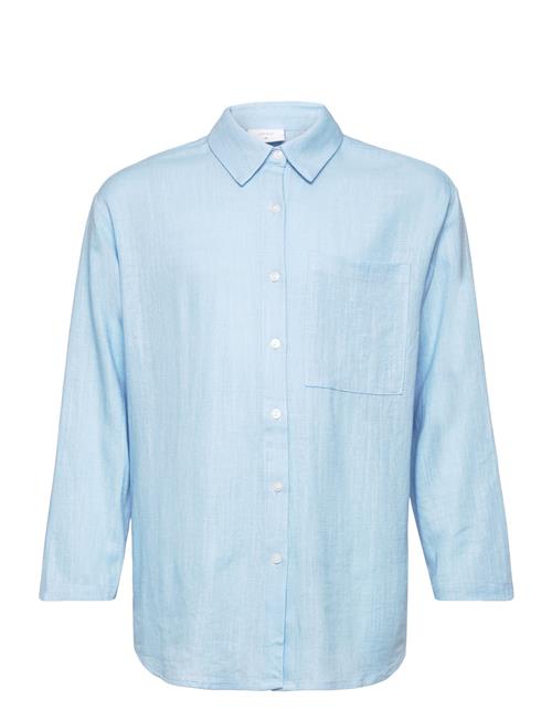 Grunt Latti Ls Linen Shirt Grunt Blue