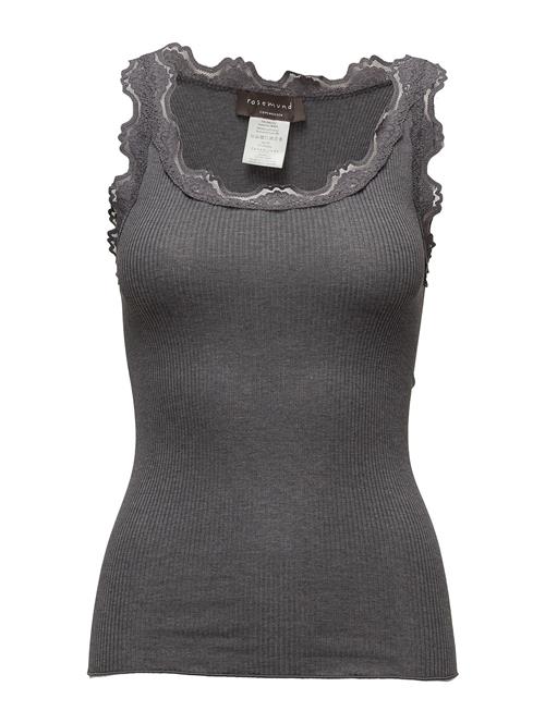 Rwbabette Silk Sl U-Neck Long Lace Rosemunde Black