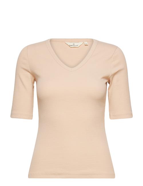 Basic Apparel Ludmilla Ss Tee Gots Basic Apparel Beige