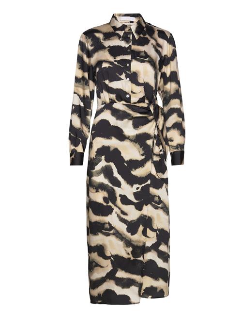 Mango Printed Satin Dress Mango Black