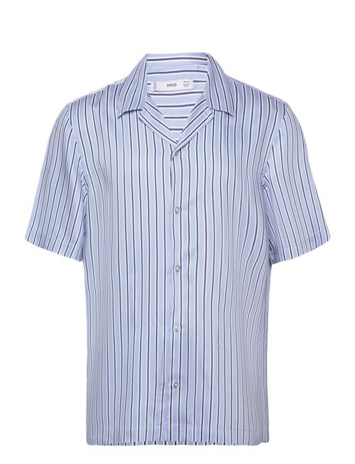 Mango Regular-Fit Striped Bowling Shirt Mango Purple