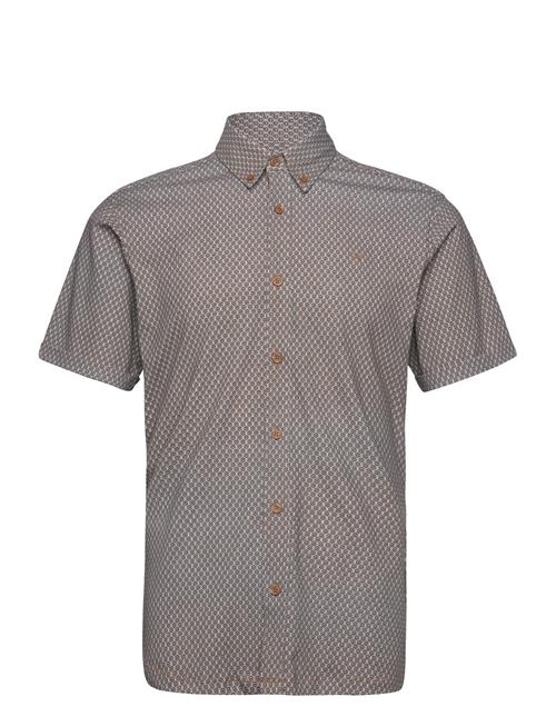 Clean Cut Copenhagen Hudson Aop Stretch Shirt Ss Clean Cut Copenhagen Brown