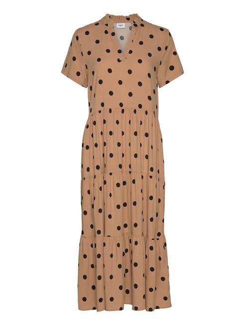 Edasz Ss Maxi Dress Saint Tropez Brown