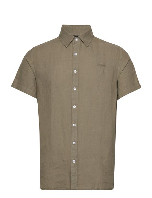 Linen Shirt Short Sleeve Sebago Khaki