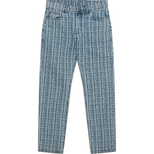 Se Pleasures Now Dallas Denim Pant Denim/grøn ved Quint