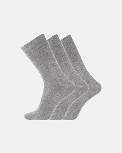 Strømper "no elastic" 3-pak | Bomuld | Grå