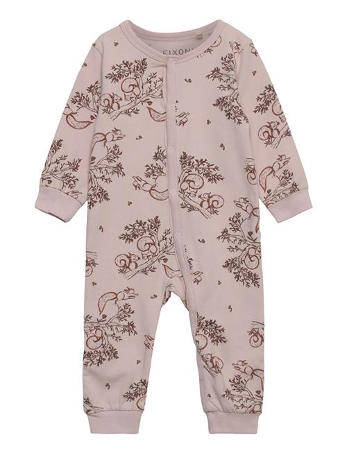 Fixoni Nightsuit W/O Feet W.aop Fixoni Pink