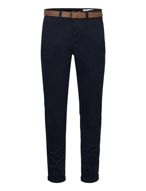 Se Tom Tailor Slim Chino With Belt Tom Tailor Navy ved Booztlet