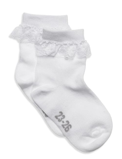 Minymo Ankle Sock W. Lace Minymo White