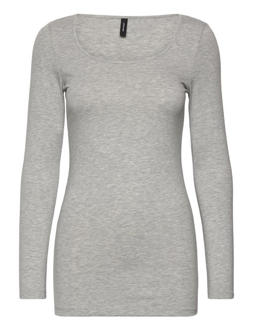 Se Vero Moda Vmmaxi My Ls Soft Long U-Neck Noos Vero Moda Grey ved Booztlet