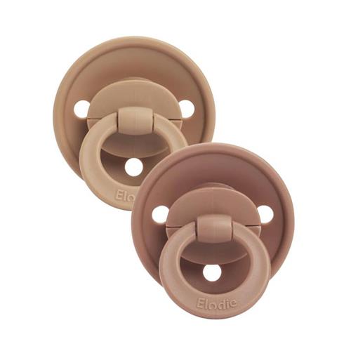 Se Elodie 2-pak Binky Sutter Soft Terracotta | Lyserød | 0 ved Babyshop