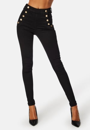 Se BUBBLEROOM Adina Highwaist Jeans Black 38 ved Bubbleroom