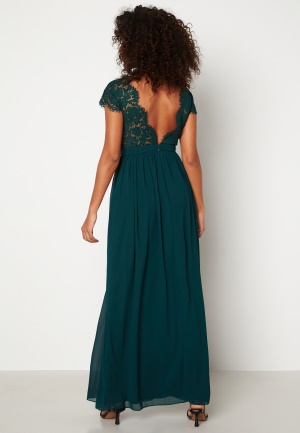 Bubbleroom Occasion Camellia Chiffon Gown Dark green 36