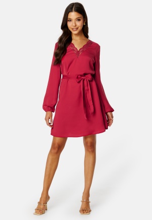 BUBBLEROOM Vallie lace dress Red M