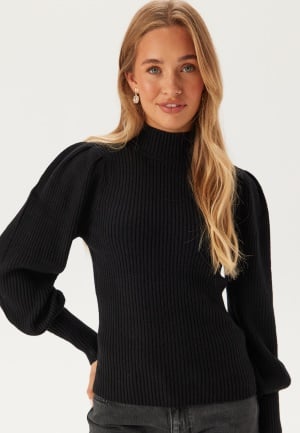 Se ONLY Onlkatia  Highneck Pullover Black M ved Bubbleroom