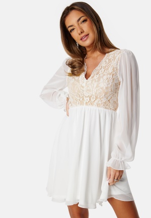 Se Bubbleroom Occasion Linnie Dress White 48 ved Bubbleroom