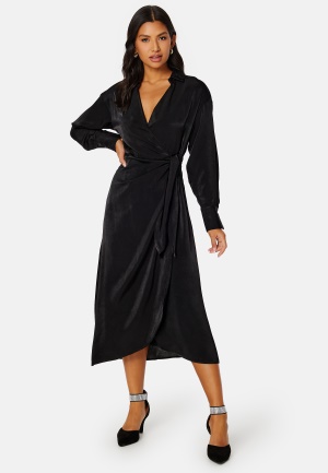 Se ONLY Mille L/S Midi Dress Black L ved Bubbleroom