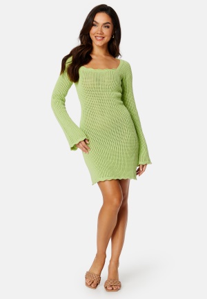 Se BUBBLEROOM Wren crochet dress Green XL ved Bubbleroom