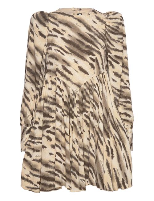 ROTATE Birger Christensen Light Jacquard Mini Dress ROTATE Birger Christensen Beige